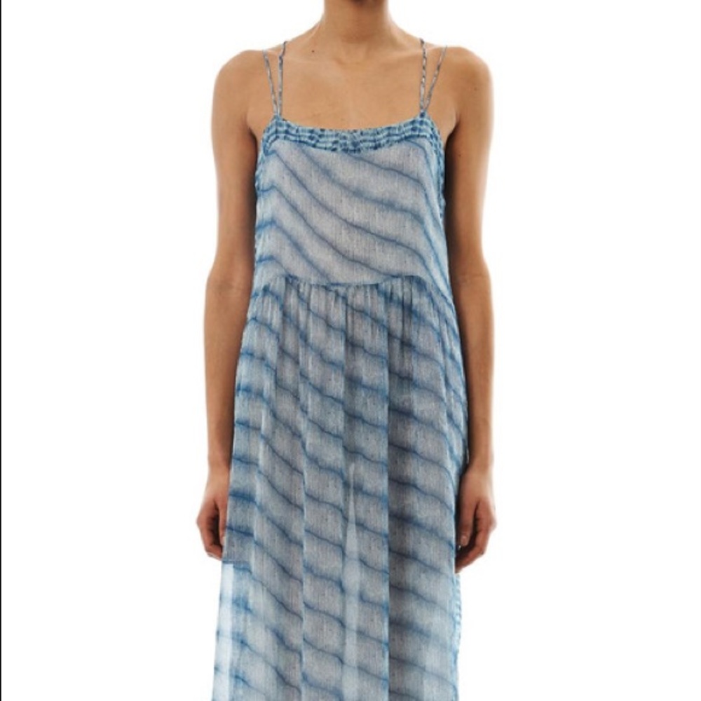 Isabel Marant silk chiffon blue dress size 36